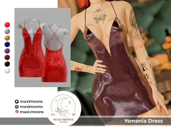 Alpha Ysmenia Dress - The Sims 4 Custom Content