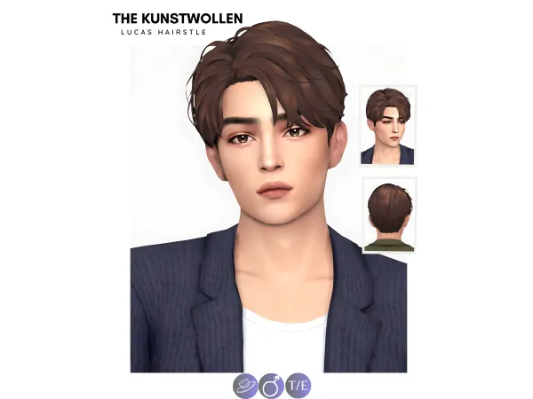 Maxis Match Lucas hairstyle by thekunstwollen - The Sims 4 Custom Content