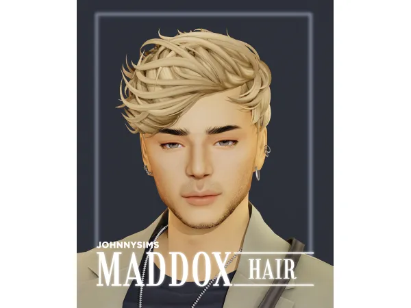 Maxis Match Maddox Hair by johnnysims - The Sims 4 Custom Content