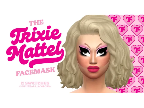Mix The NEW Trixie Mattel Facemask - The Sims 4 Custom Content