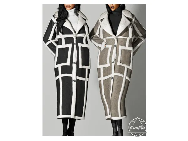 Alpha January Wonderland (FEMALE COLLECTION) Wool Coat by camuflaje - The Sims 4 Custom Content