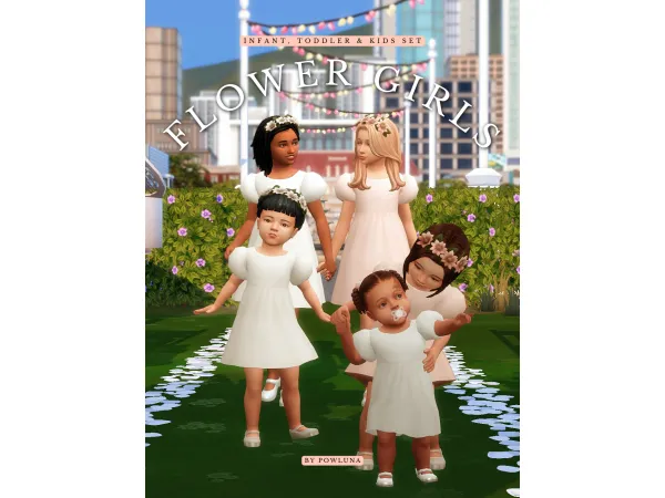 Maxis Match FLOWER GIRLS by powluna - The Sims 4 Custom Content