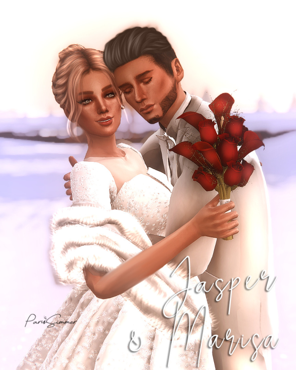 Mix Jasper Marisa Winter Wedding 10 couple poses by simsfinds - The Sims 4 Custom Content