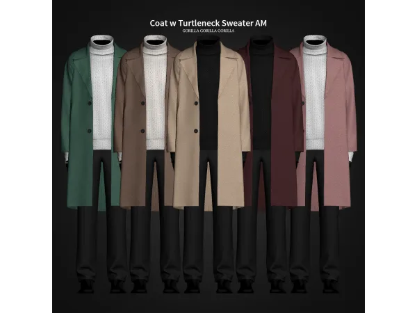 Coat w Turtleneck Sweater AM by gorillax3