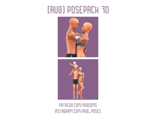 Mix [AuB] Posepack 70 - The Sims 4 Custom Content