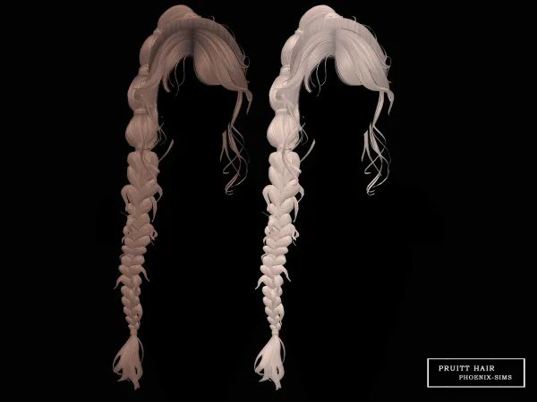 Alpha Pruitt Hair - The Sims 4 Custom Content
