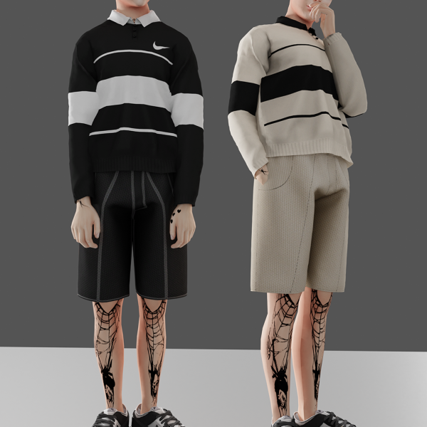 Alpha DRAWUPON NIKE OUTFIT by whimp - The Sims 4 Custom Content