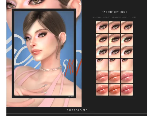 Alpha GPME GOLD MAKEUP SET CC76 by goppolsme - The Sims 4 Custom Content