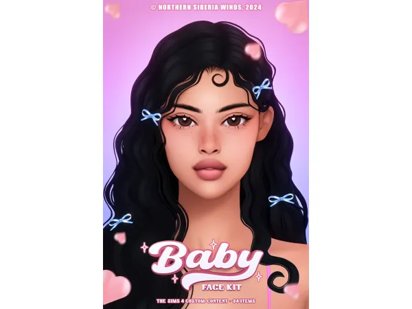Mix BABY FACE KIT by northernsiberiawinds - The Sims 4 Custom Content