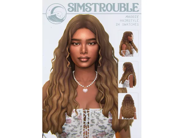 Maxis Match Maggie Hairstyle (4 Versions) by simstrouble updated - The Sims 4 Custom Content