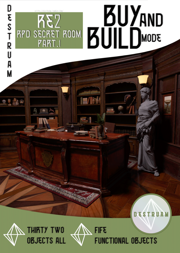 Mix RPD Secret Room p 1 by simsfinds - The Sims 4 Custom Content