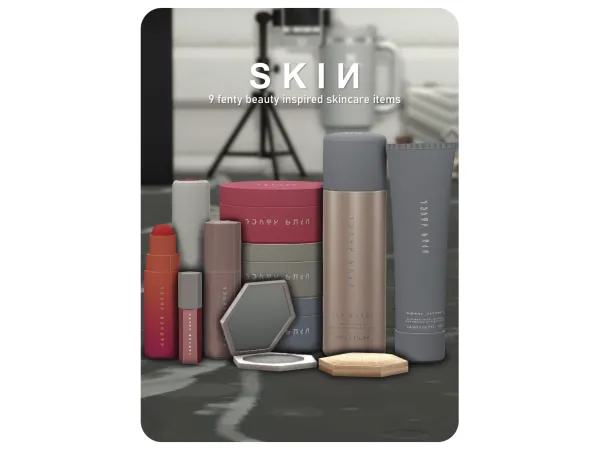 Mix skin 9 fenty beauty inspired skincare items - The Sims 4 Custom Content