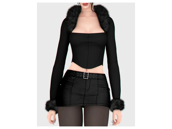 Alpha Ivory Corset by backtrackcc - The Sims 4 Custom Content