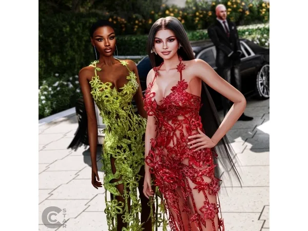 Alpha Selena Gomez's Gown From VMA 2023 - The Sims 4 Custom Content