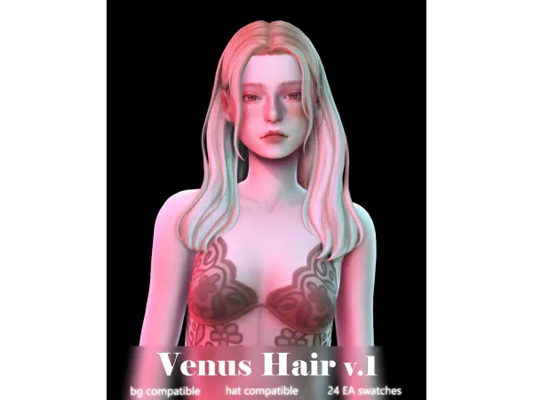 Maxis Match Venus Hair by sunivaa - The Sims 4 Custom Content
