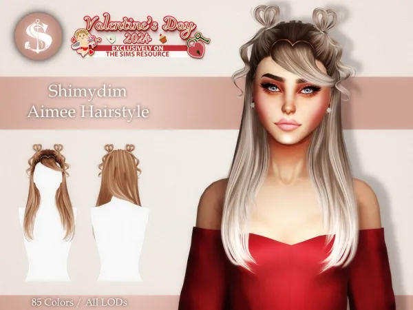 Alpha AIMEE HAIR - The Sims 4 Custom Content