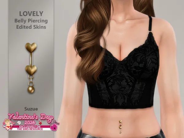 Alpha Lovely Belly Piercing - The Sims 4 Custom Content