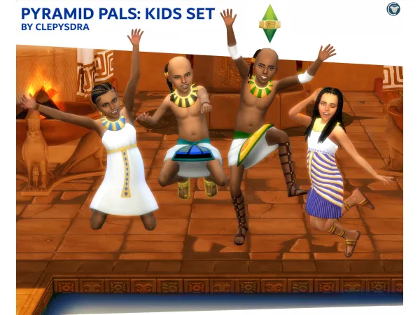 Maxis Match Pyramid Pals An Egyptian Kids Set - The Sims 4 Custom Content