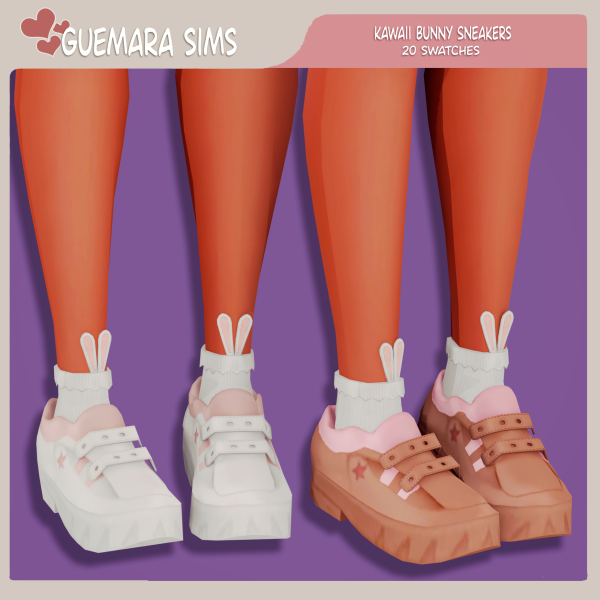 Alpha Kawaii Bunny Sneakers (Public now) by simsfinds - The Sims 4 Custom Content
