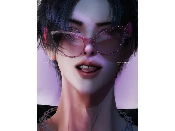 Alpha Gummy Glasses by ashwwa - The Sims 4 Custom Content