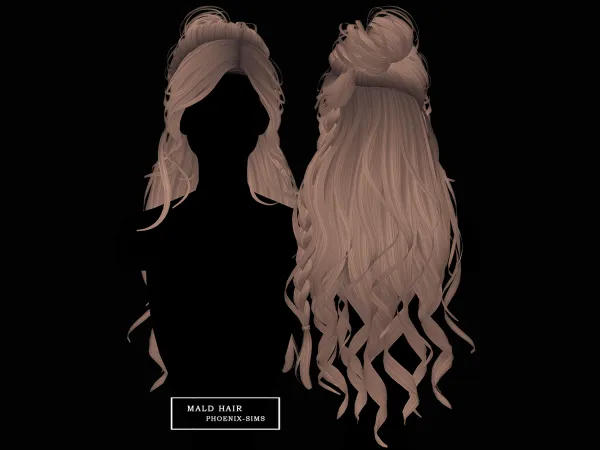 Alpha Mald Hair - The Sims 4 Custom Content
