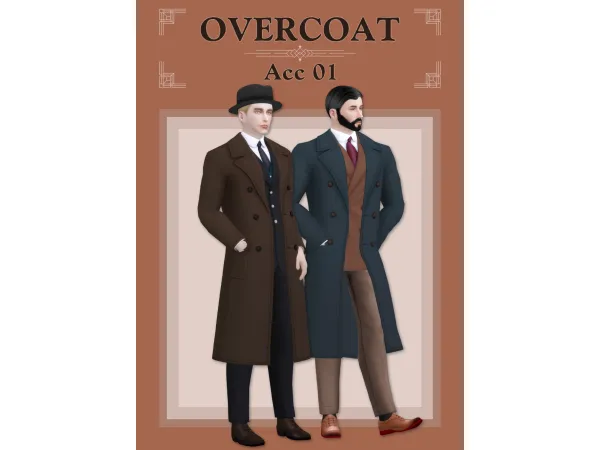 Mix [Lonelyboy] Overcoat Acc 01 by HappyLifeSims - The Sims 4 Custom Content