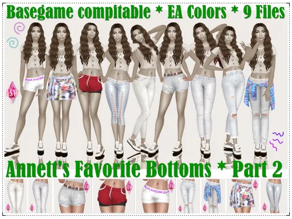 Maxis Match Annett's Favorite Bottoms Part 2 by AnnettsSims4Welt - The Sims 4 Custom Content