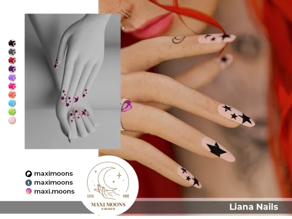 Alpha Liana Nails - The Sims 4 Custom Content