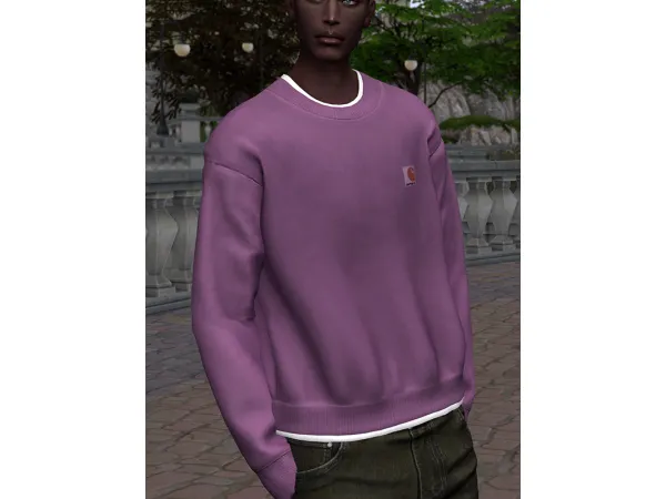 Alpha Sweatshirt revamp by NORUSIMS - The Sims 4 Custom Content