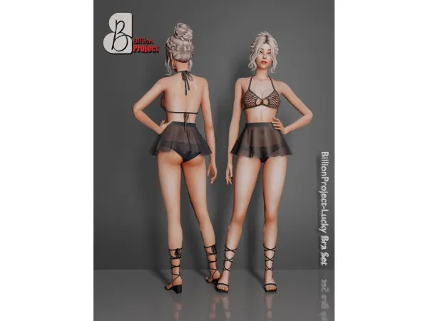 Alpha BillionProject Lucky Bra Set by Billionproject - The Sims 4 Custom Content