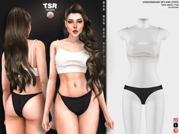 Alpha UNDERWEAR SET 444 BD1186 BD1187 - The Sims 4 Custom Content