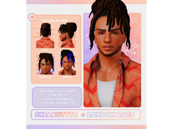 Sheabuttyr London Dreads - The Sims 3 Custom Content