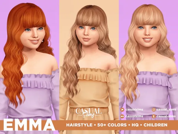 Alpha EMMA HAIRSTYLE by casualsims - The Sims 4 Custom Content