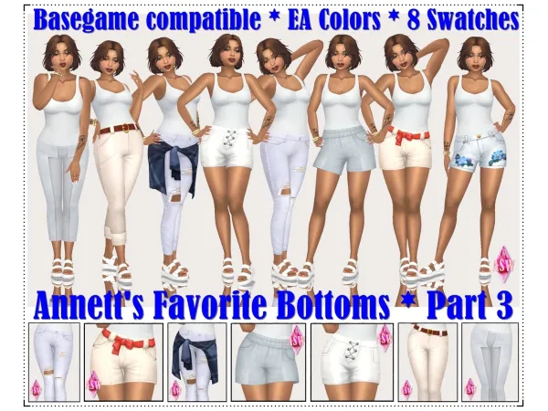 Maxis Match Annett's Favorite Bottoms Part 3 by AnnettsSims4Welt - The Sims 4 Custom Content