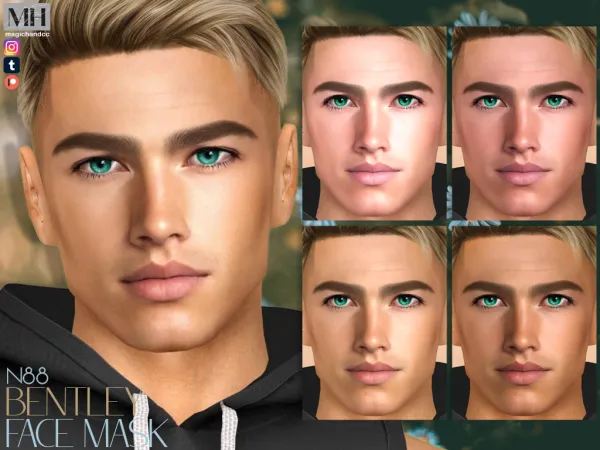 Alpha Bentley Face Mask N88 - The Sims 4 Custom Content