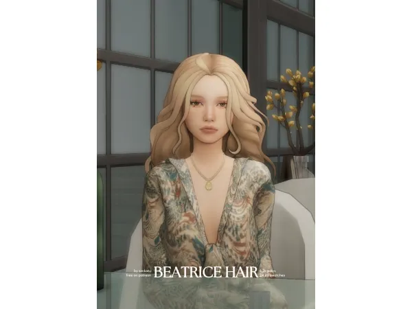 Maxis Match beatrice hair by simkatu - The Sims 4 Custom Content