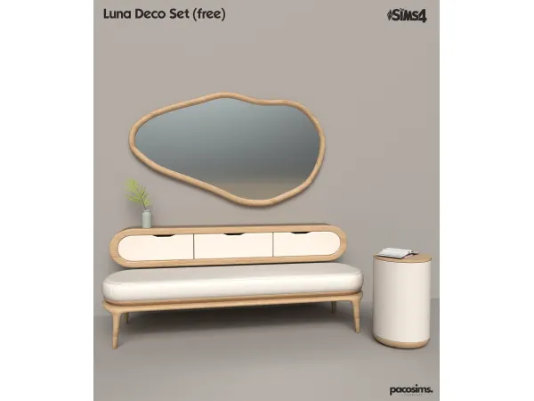 Alpha Luna Deco Set by pacosims - The Sims 4 Custom Content