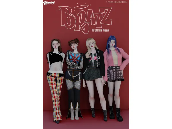 Alpha ZPT BRATZ (Pretty N' Punk) 7 Items by Learxfl - The Sims 4 Custom Content
