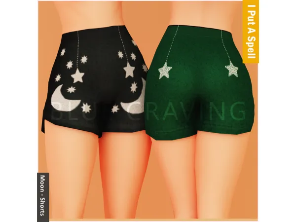 Mix Blue Craving Moon Shorts - The Sims 4 Custom Content