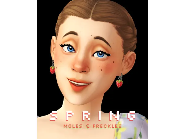 Maxis Match spring moles freckles by littlefallsnook - The Sims 4 Custom Content