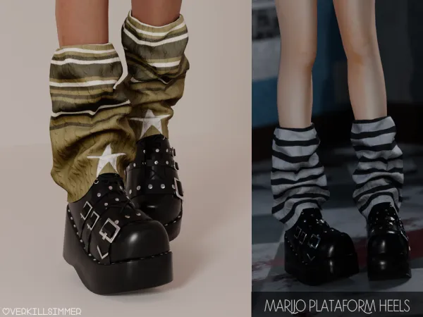 Mix Marijo Plataform heels - The Sims 4 Custom Content