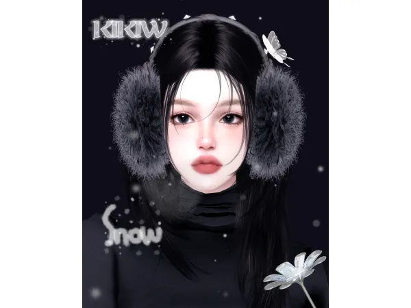 Alpha [KIKIW]Winter days of beach wool by KIKIW - The Sims 4 Custom Content