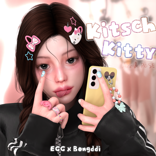 Alpha [ ] ExB Kitsch Kitty Acc pose by simsfinds - The Sims 4 Custom Content