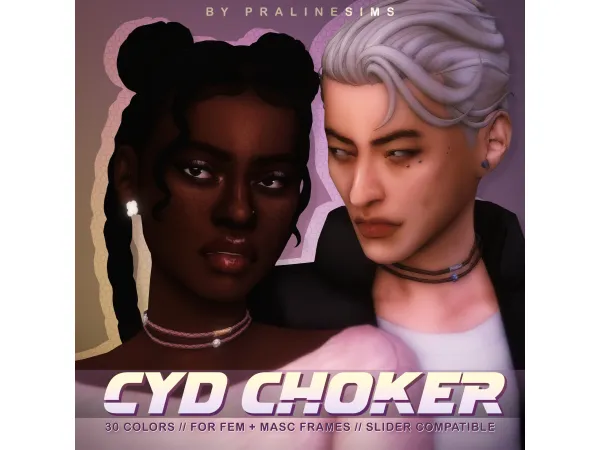 Maxis Match CYD Choker by pralinesims - The Sims 4 Custom Content