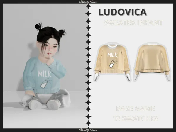 Alpha Ludovica Sweater Infant - The Sims 4 Custom Content
