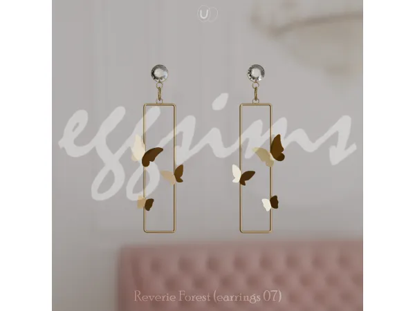 Alpha [ ] Reverie Forest (earrings 07) by eggsims - The Sims 4 Custom Content