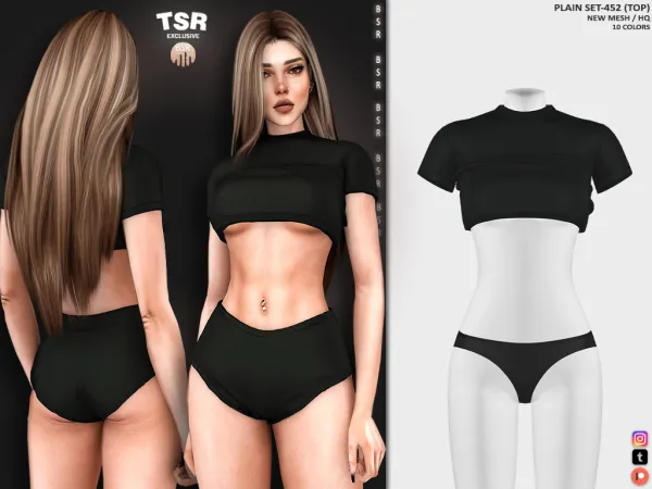 Alpha PLAIN SET 452 BD1203 BD1204 - The Sims 4 Custom Content