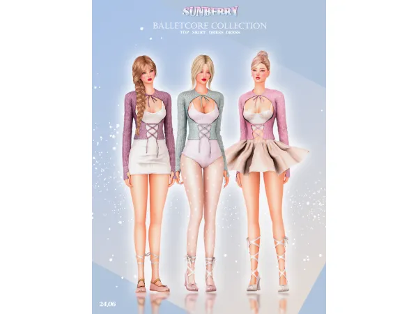 Alpha [SUNBERRY]Balletcore Collection - The Sims 4 Custom Content