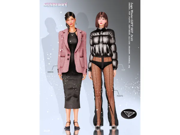 Alpha [SUNBERRY]Logo Winter GIFT SET - The Sims 4 Custom Content