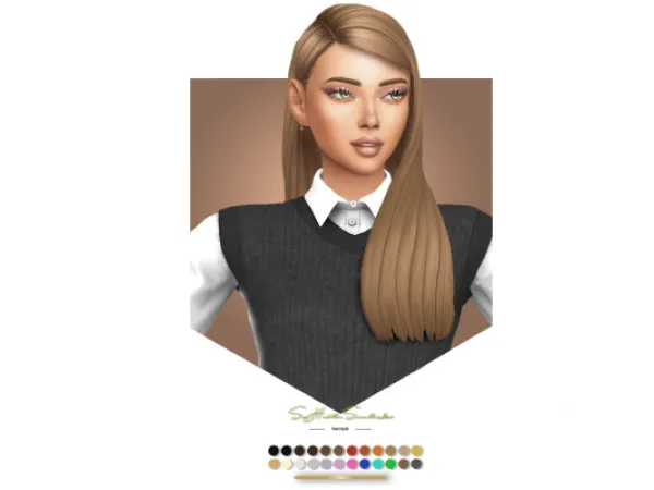 Maxis Match Frankie Hairstyle - The Sims 4 Custom Content